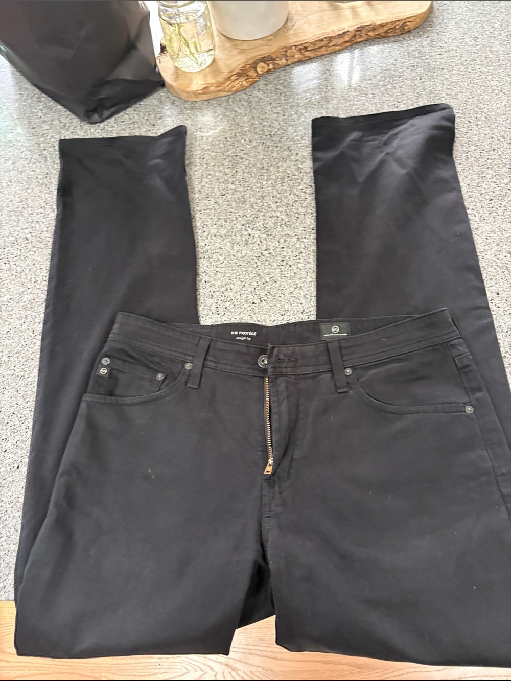 AG Adriano Goldschmied mens black cotton pants, size 32 x 34